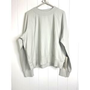 NWT Lululemon Ready to‎ Roll Pale Mint Green Crewneck Sweatshirt Size 14